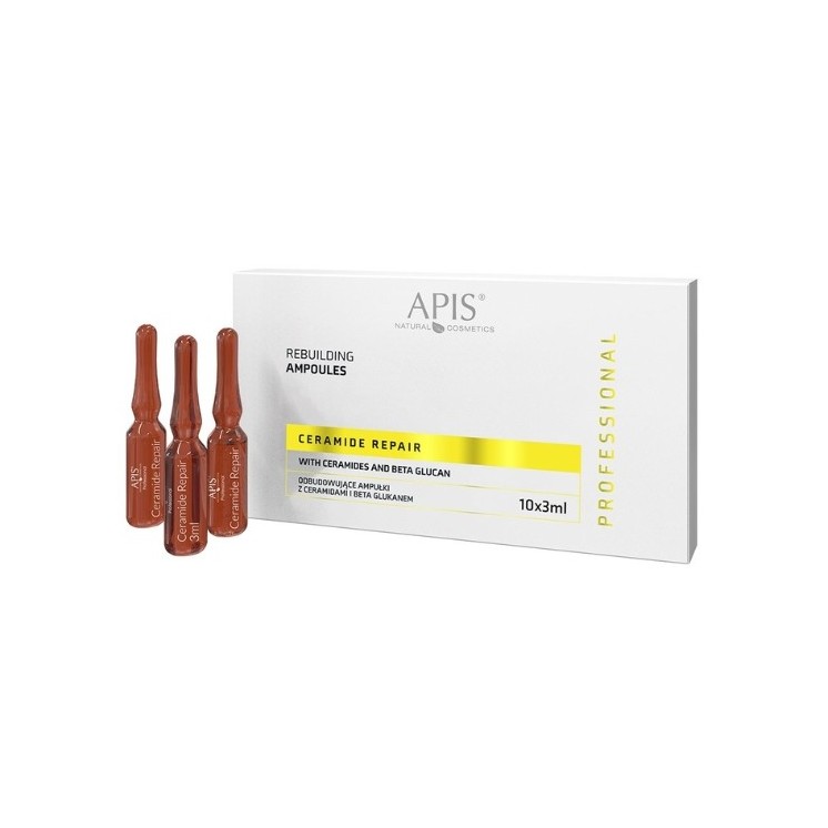 Apis Ceramide Repair Regenererende Gezichtsampullen met Ceramiden en Beta Glucan 10x3ml