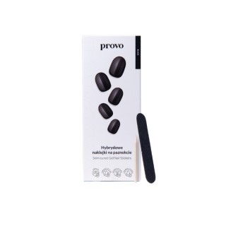 Provo hybrid nail stickers NO.3 Black 33 pieces