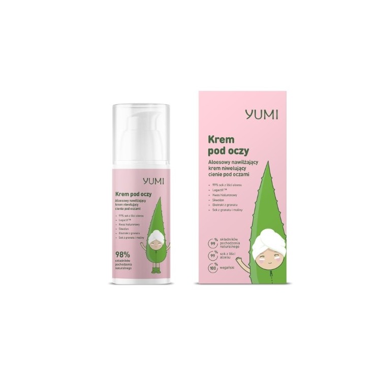 Yumi Aloe Augencreme zur Beseitigung dunkler Augenringe, 15 ml