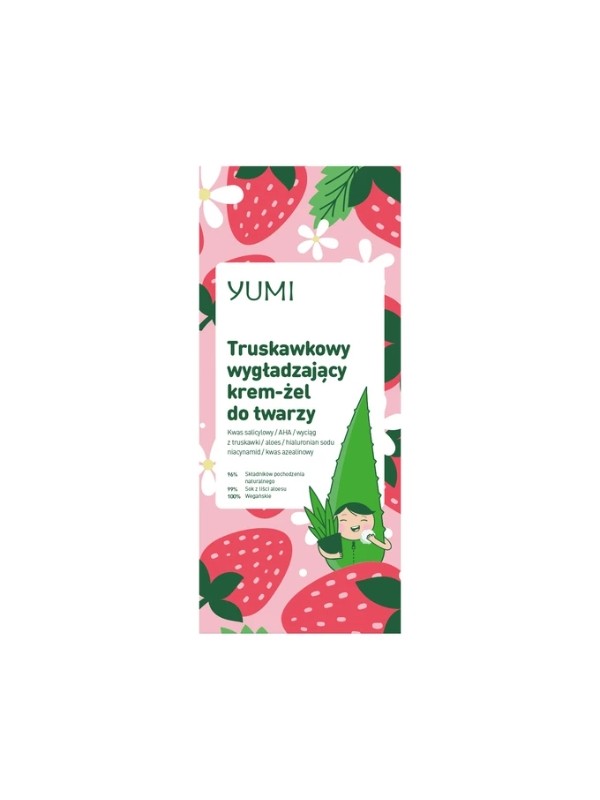 Yumi truskawkowy Krem-żel do twarzy wygładzający 50 ml