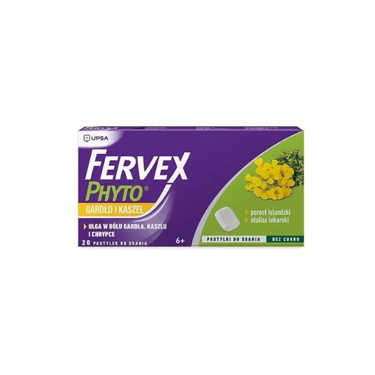 Fervex Phyto Keel en hoest 20 zuigtabletten