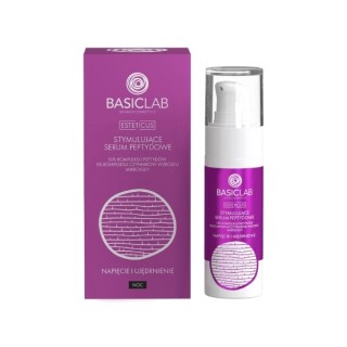 BasicLab Esteticus stimulating Peptide Serum for the face at night 15% peptide complex 30 ml