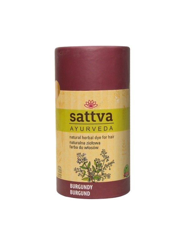 Sattva Ayurveda Naturalna ziołowa Farba do włosów Burgund 150 g