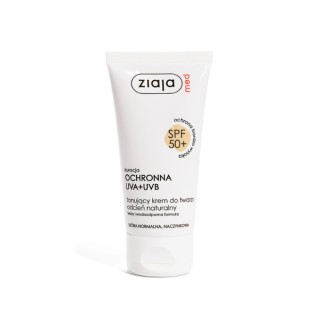 Crème protectrice visage Ziaja Med, teinte naturelle SPF50 , 50 ml