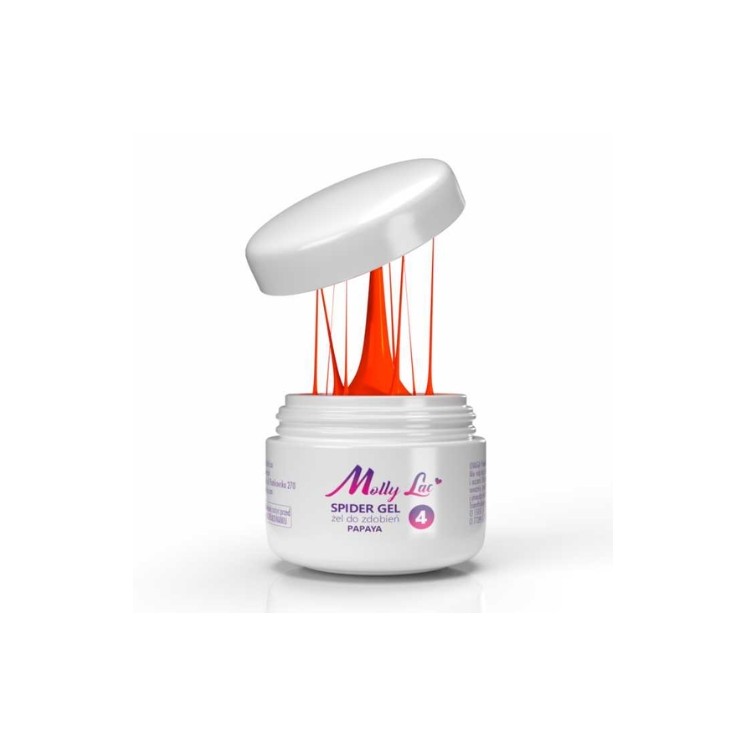 Гель MollyLac Spider Gel Gel для декорування /4/ Papaya 3 мл