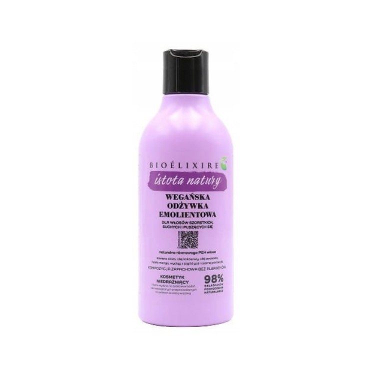 BioElixire Essence of Nature veganistische verzachtende conditioner voor droog haar 400 ml