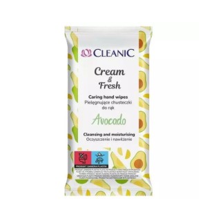 Cleanic Cream & Fresh Avocado Hand Wipes 15 pcs. Cleanic Cream & Fresh Avocado Hand Wipes 15 pcs.