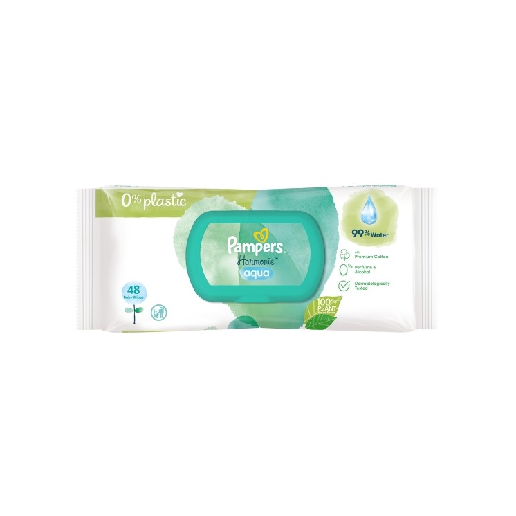 Pampers Harmonia Chusteczki nawilżone Aqua 48 sztuki