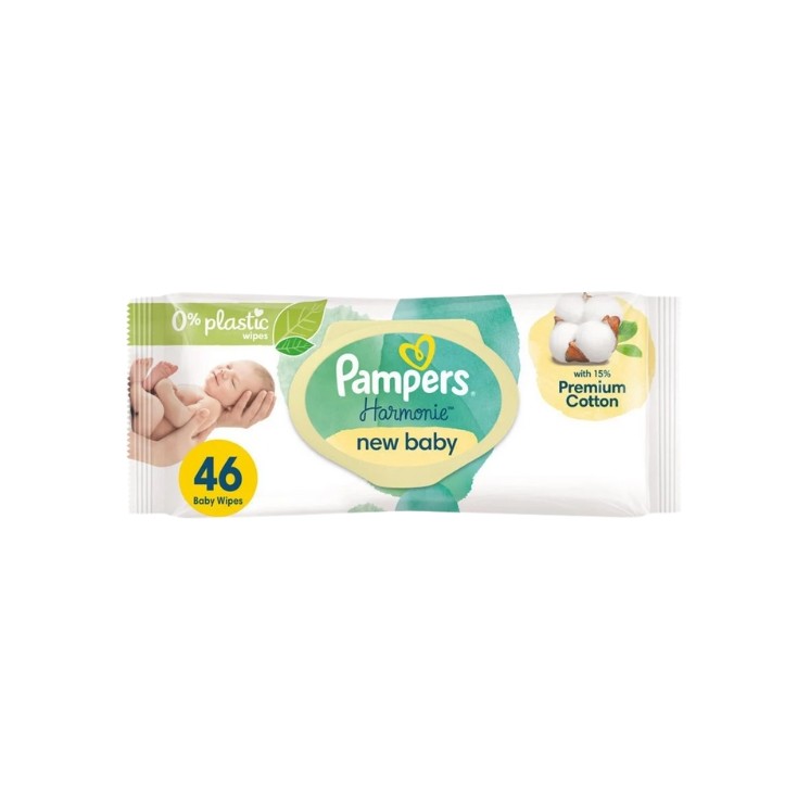 Вологі серветки Pampers Harmonia New Baby 46 шт.