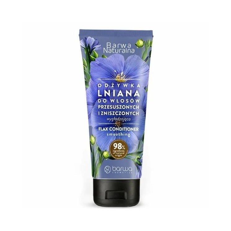 Barwa Naturalna wygładzająca Odżywka do włosów przetłuszczonych i zniszczonych Lniana (tuba) 200 ml