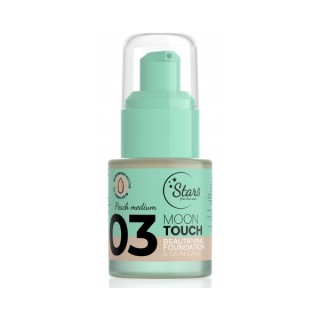 Stars from the stars MOON TOUCH verfraaiende en verzorgende foundation 03 Peach Medium 25 g Stars from the stars MOON TOUCH verfraaiende en verzorgende foundation 03 Peach Medium 25 g