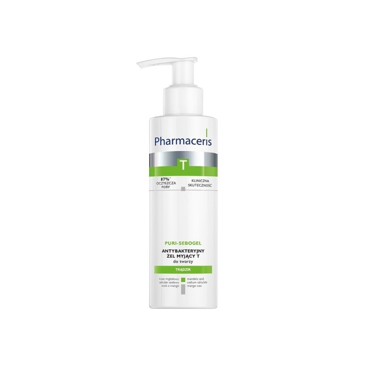 Pharmaceris T Puri-Sebogel antibakterielles Gesichtsreinigungsgel 190 ml