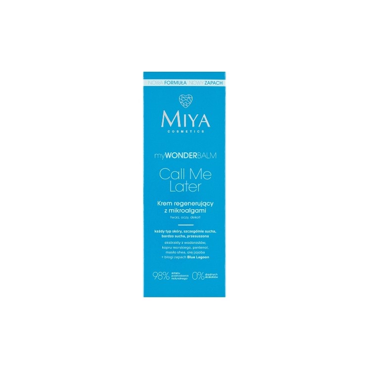 Miya Cosmetics myWONDERbalm regenerujący Krem do twarzy z mikroalgami Call Me Later 75 ml