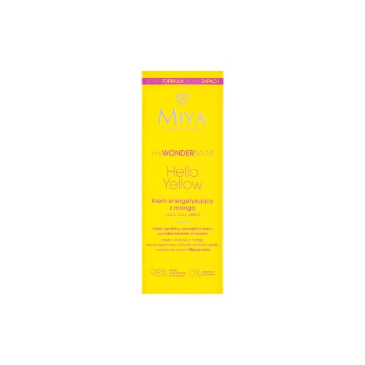 Miya Cosmetics myWONDERbalm energetyzujący Krem do twarzy z mango Hello Yellow75 ml