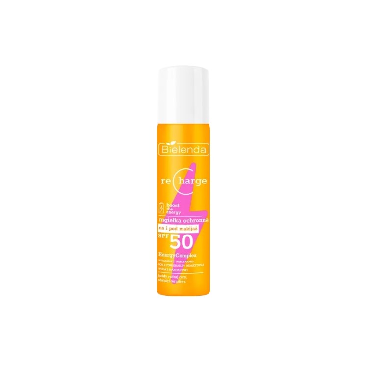 Bielenda Recharge ochronna Mgiełka na i pod makijaż SPF50 75 ml