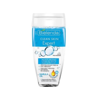 Bielenda Clean Skin Expert dwufazowy nawilżający Płyn do demakijażu oczu Olej Marula 150 ml