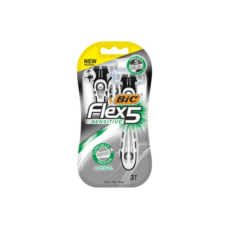 Бритва Sensitive BIC Flex5, 3 шт.