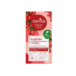 Tanita Natural&Fruity Plastry do depilacji twarzy z woskiem Goji 12 sztuk