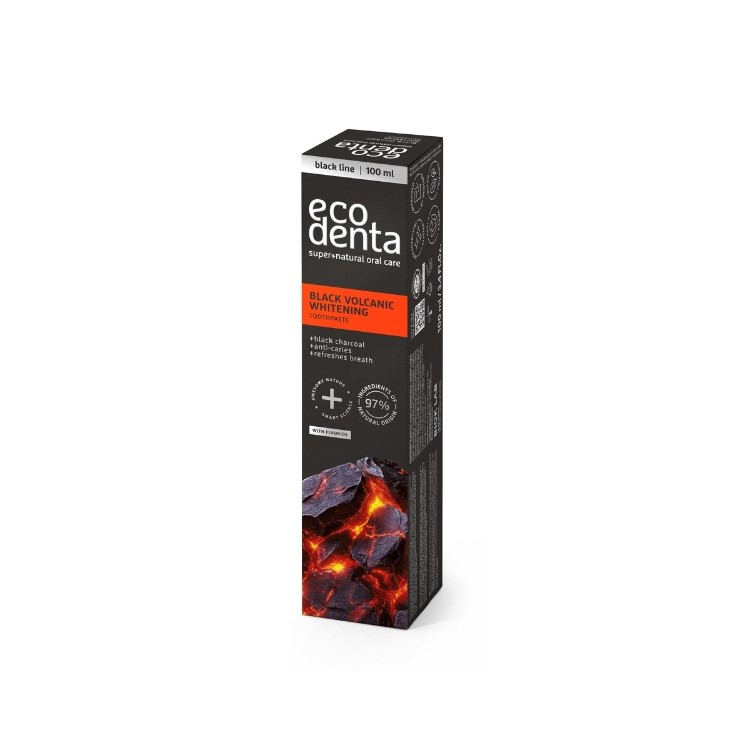 Ecodenta Black Volcanic wybielająca Pasta do zębów z minerałami wulkanicznymi 100 ml