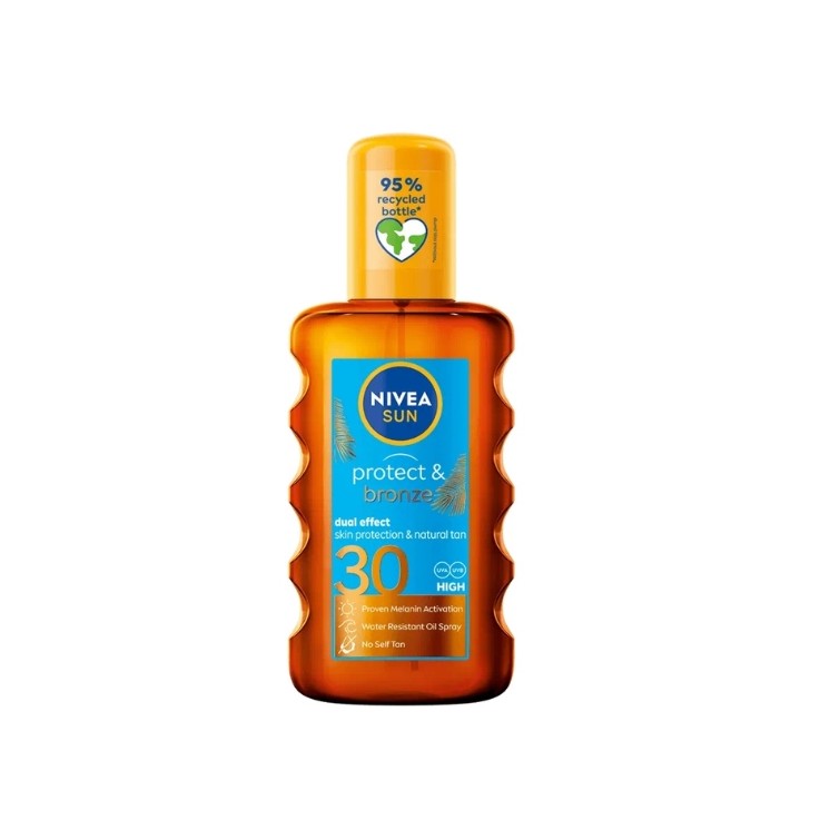 Nivea Sun Protect& Bronze Sunscreen Spray Activating Natural Tan SPF30 200 ml