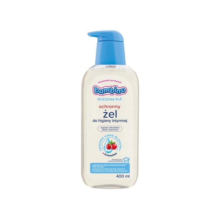 Bambino Rodzina ochronny Żel do higieny intymnej Żurawina 400 ml
