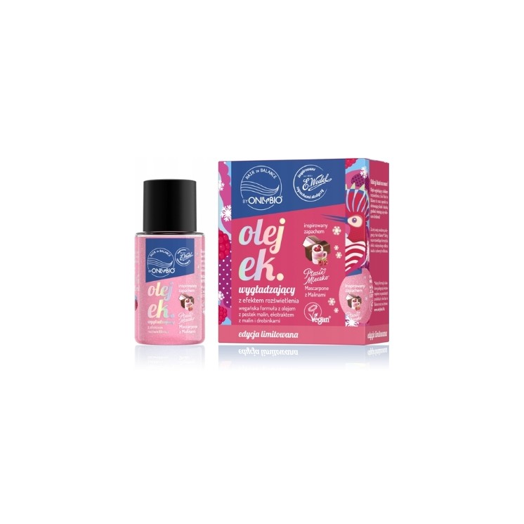 OnlyBio Hair in Balance x Wedel Smoothing Hair Oil Ptasie Mleczko Mascarpone with Raspberries 20 ml