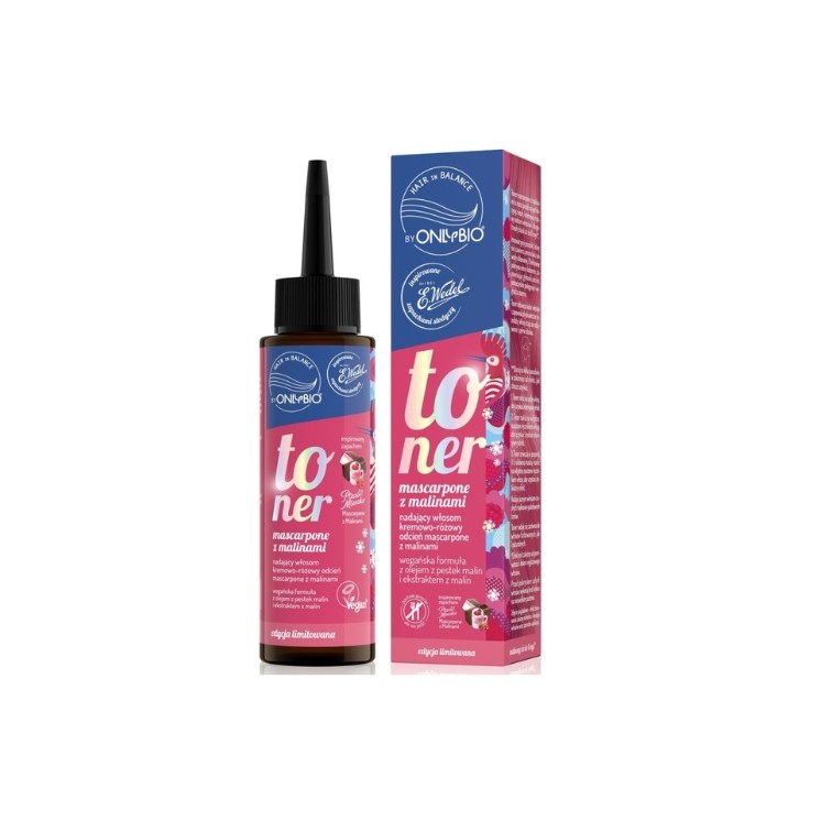 OnlyBio Hair in Balance x Wedel Hair Toner Mascarpone with Raspberries Ptasie Mleczko 100 мл