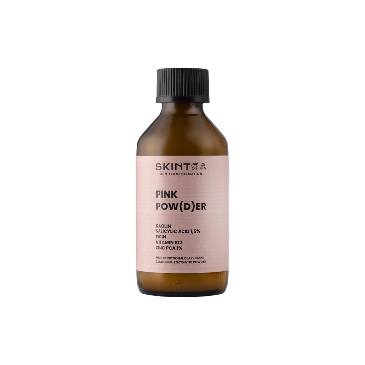 SkinTra Pink Powder багатофункціональна очищувальна та ферментативна пудра на основі глини 40 г