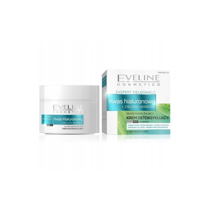 Eveline Intensief Hydraterende Gezichtscrème Hyaluronzuur + Groene Thee 50 ml
