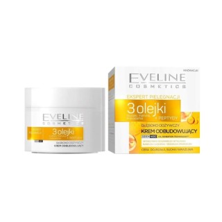 Eveline 3 Olejki + Peptydy głęboko odżywczy Krem do twarzy 50 ml