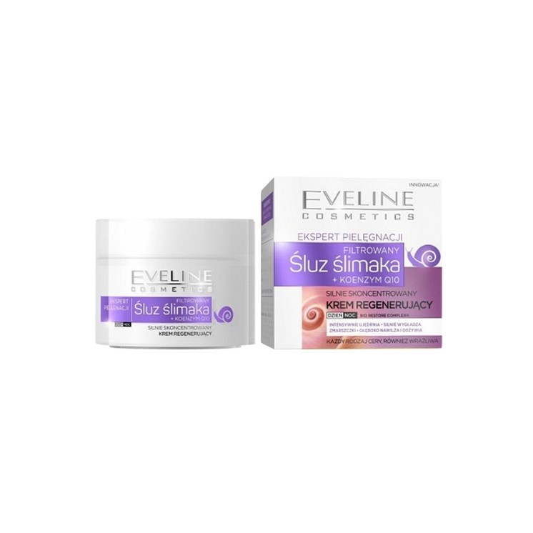 Eveline Śluz ślimaka + Koenzyn Q10 silnie skoncentrowany Krem do twarzy 50 ml