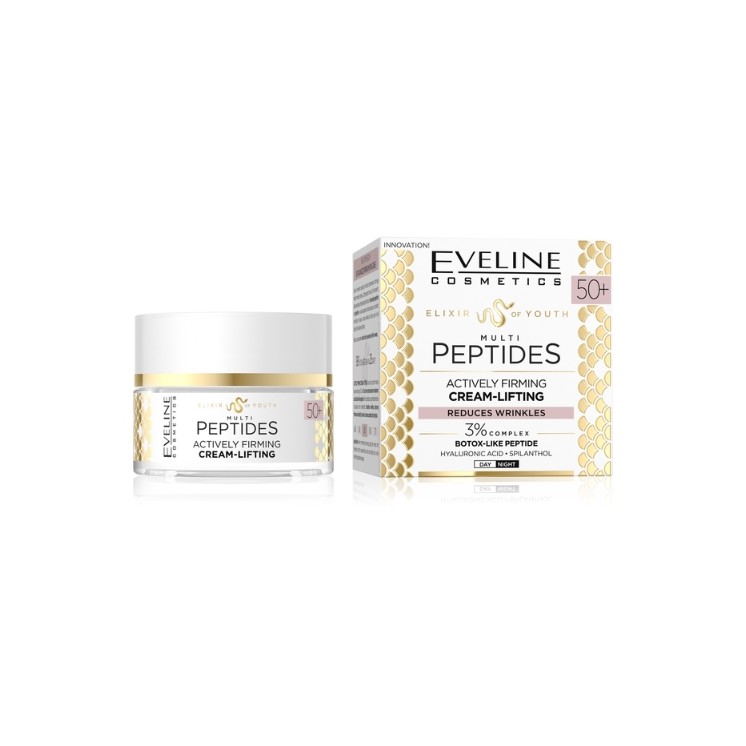 Eveline Eliksir młodości Multipeptydy akywnie ujędrniający Krem-lifting 50+ 50 ml