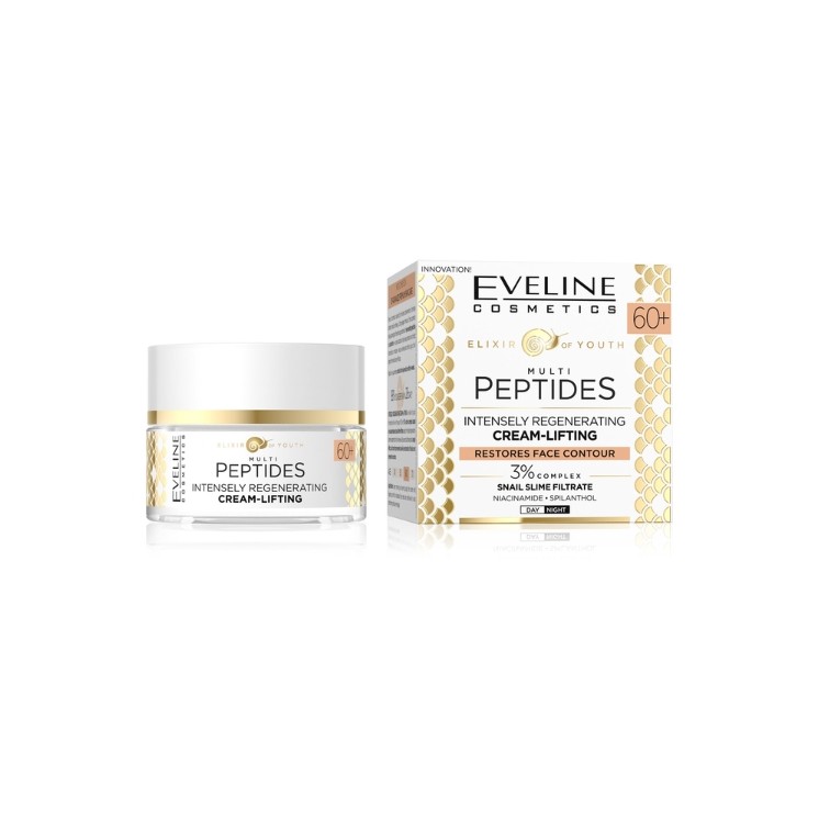 Eveline Eliksir młodości Multipeptydy intensywnie regenerujący Krem-lifting 60+ 50 ml