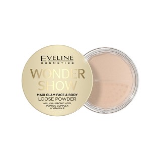 Eveline Wonder Show Maxi Glam rozświetlający sypki Puder do twarzy i ciała 6 g