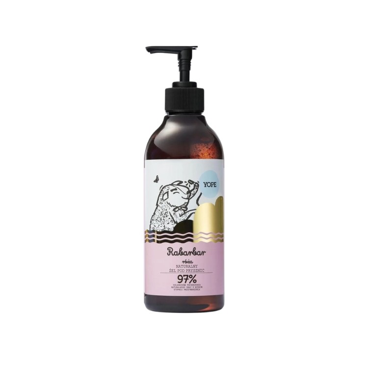 YOPE naturalny Żel pod prysznic Rabarbar i Róża 400 ml