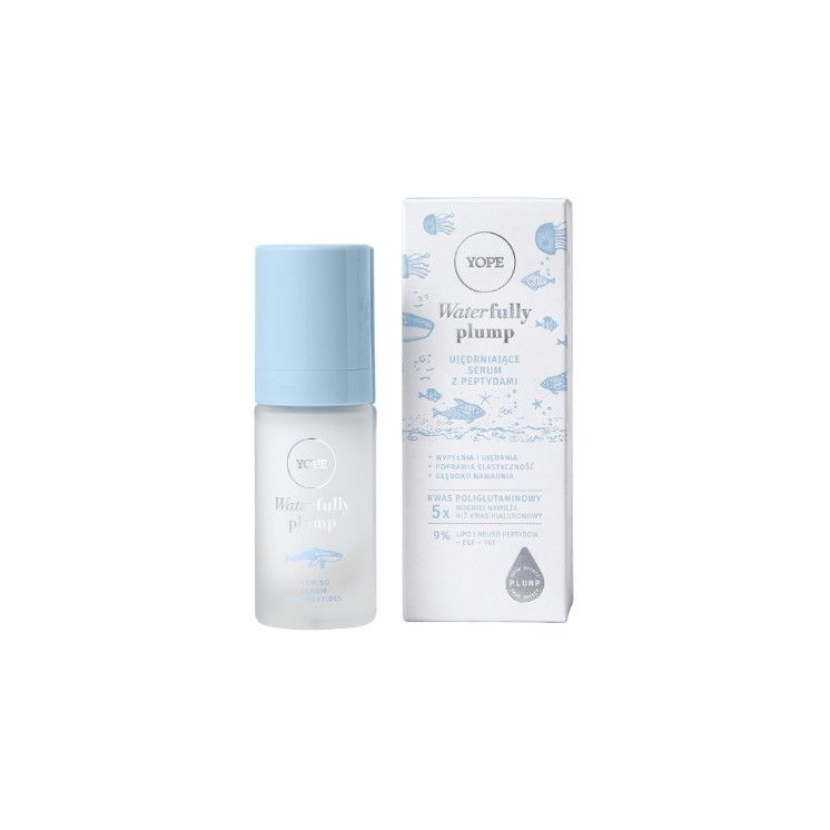 YOPE Waterfully Plump ujędrniające Serum do twarzy z Peptydami 30 ml