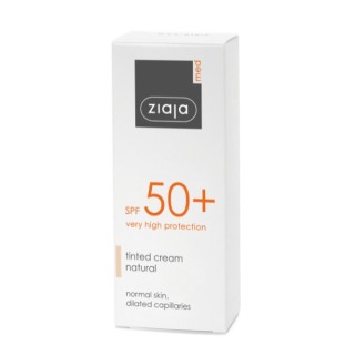Ziaja Med Beschermende Gezichtscrème Tinting Natuurlijke Kleur SPF50 + 50 ml