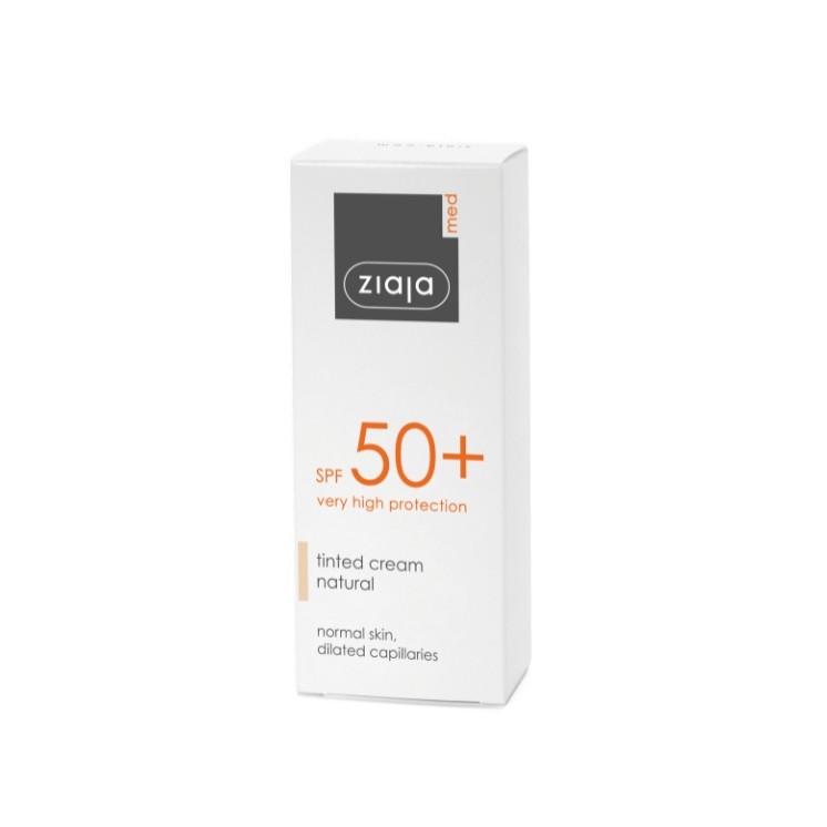 Ziaja Med Protective Treatment Gesichtscreme Tönung Natürlicher Farbton SPF50 + 50 ml