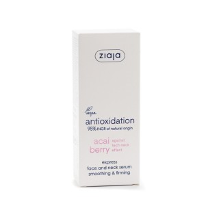 Ziaja Acai Berries Express Serum voor het gladmaken en verstevigen van gezicht en hals 50 ml