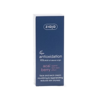 Ziaja Acai Berries Voedende en regenererende gezichts- en halscrème die de droogheid van de huid vermindert 50 ml