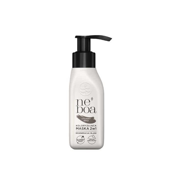Neboa 2w1 koloryzująca Maska do włosów Chłodny Brąz 100 ml
