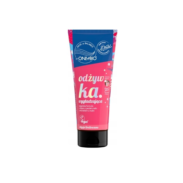 OnlyBio Hair in Balance x Wedel wygładzająca Odżywka do włosów Ptasie Mleczko Mascarpone z Malinami 200 ml