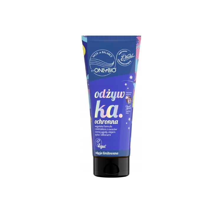 OnlyBio Hair in Balance x Wedel ochronna Odżywka do włosów Ptasie Mleczko Jagodowy Shake 200 ml