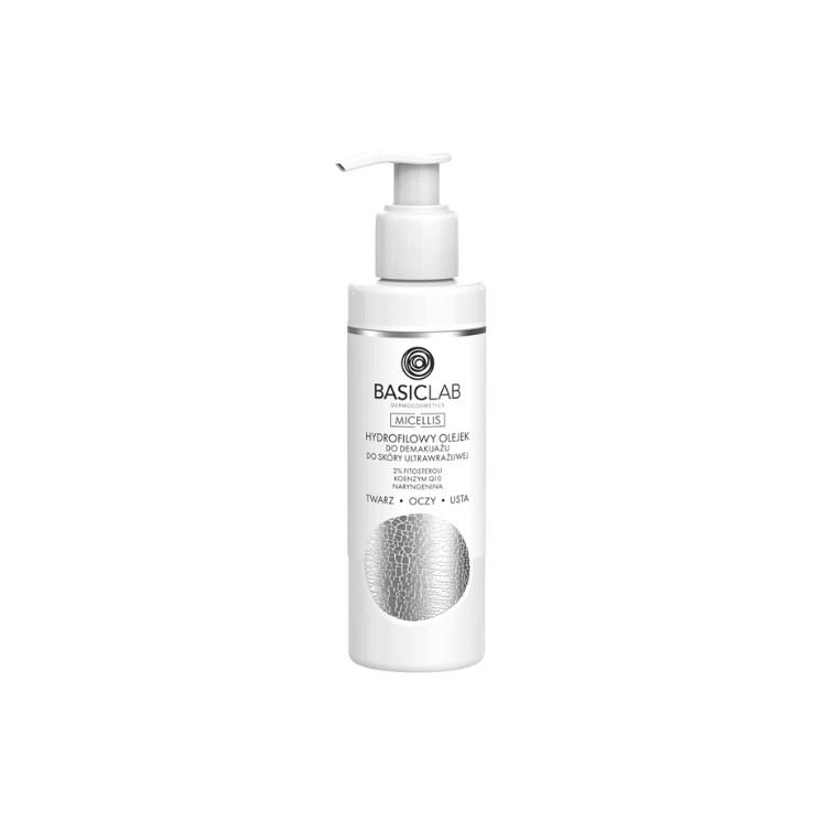 BasicLab Hydrofiele Micellaire Make-up Verwijderingsolie Ultragevoelige Huid 200 ml