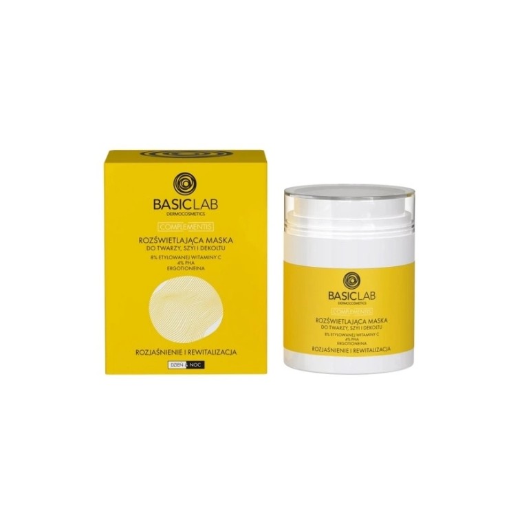 BasicLab Complementis Masque Éclaircissant Visage, Cou et Décolleté 50 ml