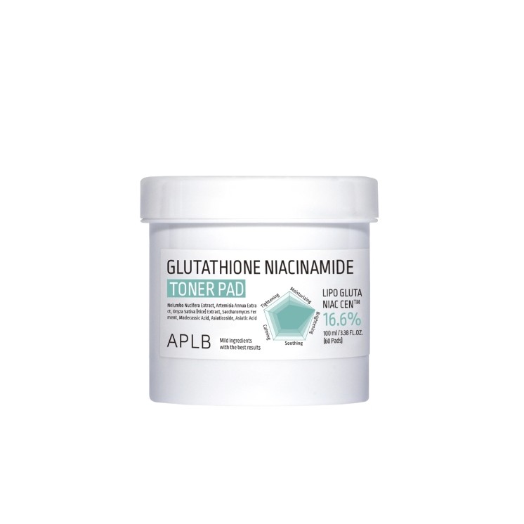 APLB Glutathione Niacinamide Rozjaśniające Płatki do Twarzy 60 sztuk 100ml