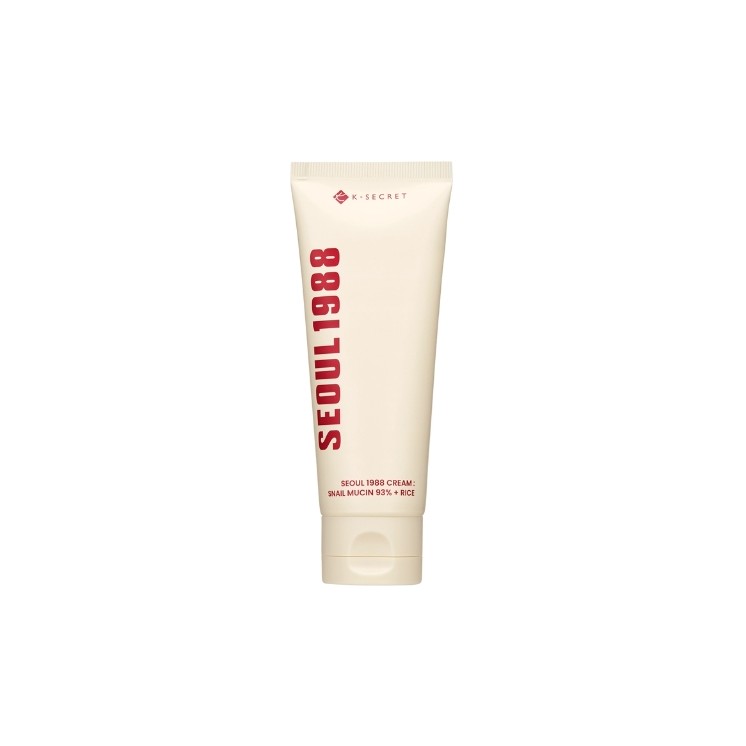 K-SECRET SEOUL 1988 Cream : Snail Mucin 93% + Rice Łagodzący Krem do Twarzy z Filtratem ze Śluzu Ślimaka i Ryżem 100 ml