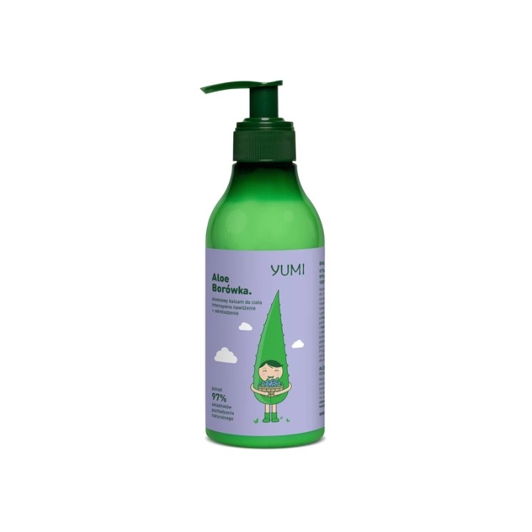 Інтенсивно зволожуючий бальзам для тіла Yumi Aloe Vera з ароматом чорниці 300 мл