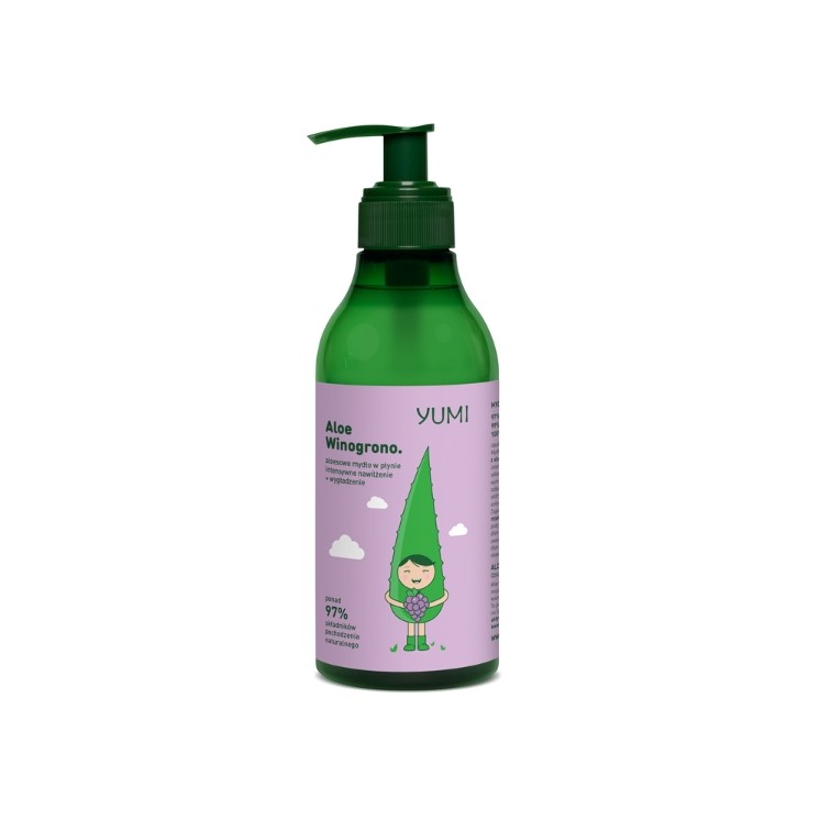 Рідке мило для рук Yumi Aloe Vera Інтенсивно зволожуюче Виноград 300 мл