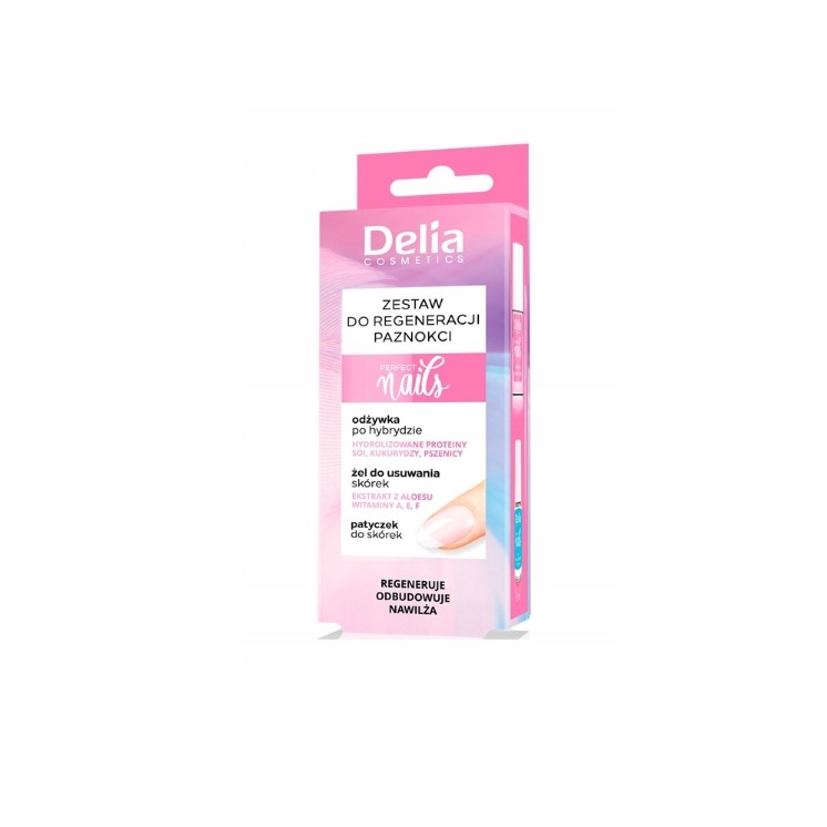 Delia Perfect Nails Zestaw do regeneracji paznokci 3w1 